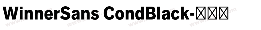 WinnerSans CondBlack字体转换